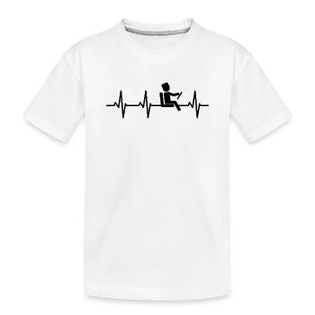 Busfahrer Herzklopfen - Kinder Premium Bio T-Shirt - Weiß - Vorne