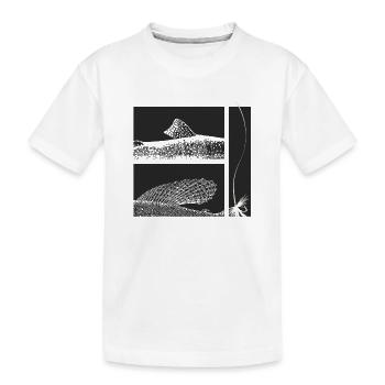 Modell 44 - Äsche und Forelle - Kinder Premium Bio T-Shirt - Weiß - Vorne