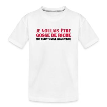 Gosse de riche - T-shirt bio Premium Enfant - blanc - Devant