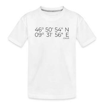 Coordonnées : Coire, Grisons - T-shirt bio Premium Enfant - blanc - Devant