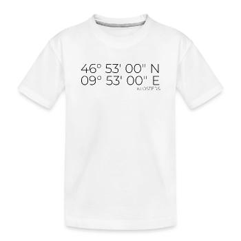 Coordonnées Klosters, Grisons, Suisse - T-shirt bio Premium Enfant - blanc - Devant