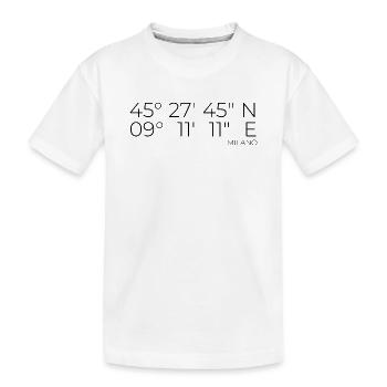 coordinates Milano, Italy - Kids' Premium Organic T-Shirt - white - Front