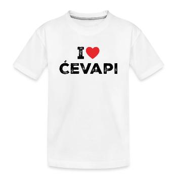 I Love Cevapi - I Heart Cevapi - Balkan Food - T-shirt bio Premium Enfant - blanc - Devant