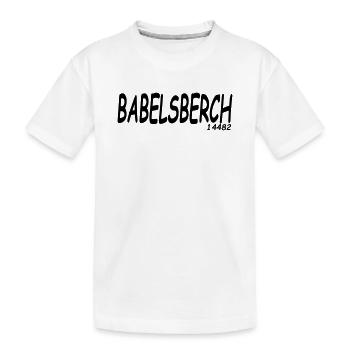 BABELSBERCH 14482 - Kinder Premium Bio T-Shirt - Weiß - Vorne
