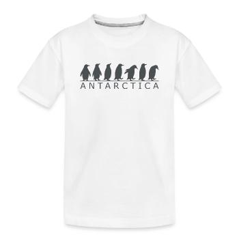 Vacances en famille en Antarctique : les manchots dans l’A - T-shirt bio Premium Enfant - blanc - Devant