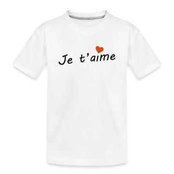 Je t'aime  - T-shirt bio Premium Enfant - blanc - Devant