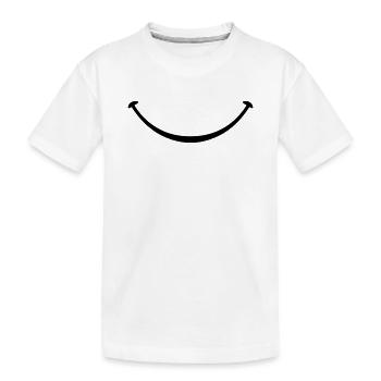 smile - Kids' Premium Organic T-Shirt - white - Front
