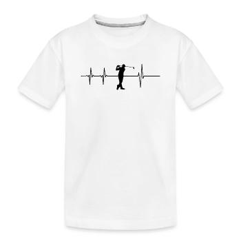 Golf on Beat - Kids' Premium Organic T-Shirt - white - Front