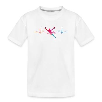 Boulderer heartbeat Bouldering Bouldering - Kids' Premium Organic T-Shirt - white - Front