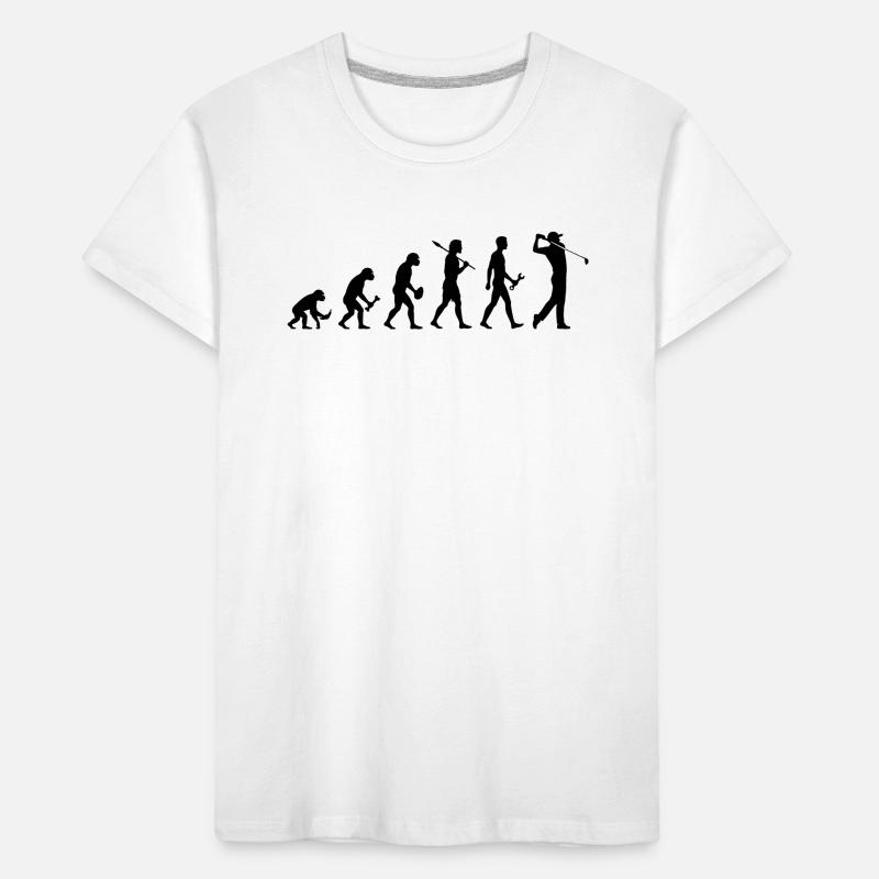 Evolution Golfspieler Golf Kinder Premium Bio T-Shirt