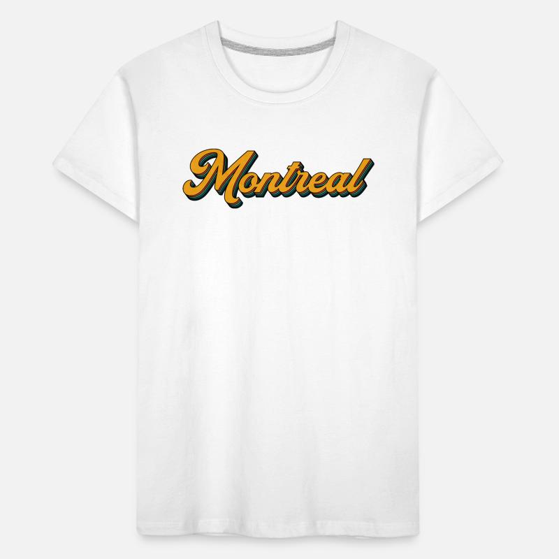 Montreal Retro Script Multicolor Shadow Kids' Premium Organic T-Shirt