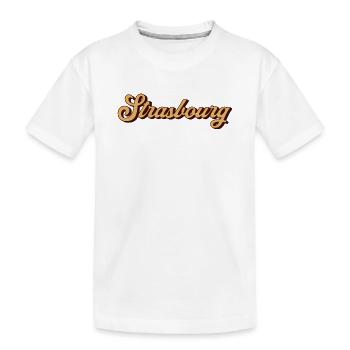 Vintage Strasbourg France - Kids' Premium Organic T-Shirt - white - Front