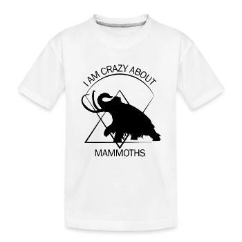 Drôle de mammouth Âge de pierre Conception de l’âge de glace Préhistorique - T-shirt bio Premium Enfant - blanc - Devant