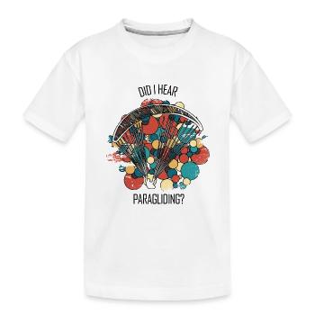 Paragliding Gleitschirm Paragleiter Paraglider - Kinder Premium Bio T-Shirt - Weiß - Vorne