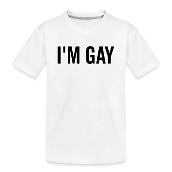 Ich bin schwul - Kinder Premium Bio T-Shirt - Weiß - Vorne