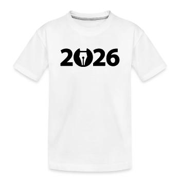Schriftsteller 2026, Dichter 2026, Füller 2026 - Kinder Premium Bio T-Shirt - Weiß - Vorne
