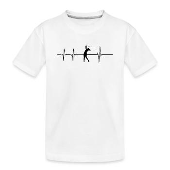 Golfer on Beat - Kids' Premium Organic T-Shirt - white - Front