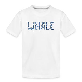 Typographie des baleines - T-shirt bio Premium Enfant - blanc - Devant