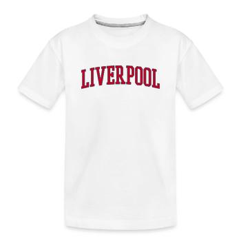 Liverpool Varsity Lettering Design - Kids' Premium Organic T-Shirt - white - Front