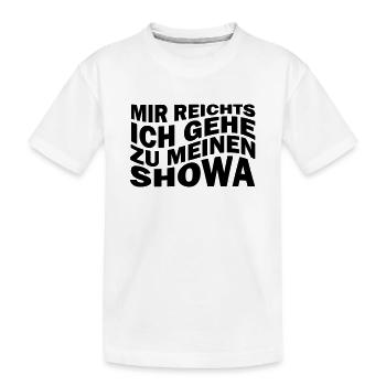 Mir reichts ich gehe zu meinen Showa - Kinder Premium Bio T-Shirt - Weiß - Vorne