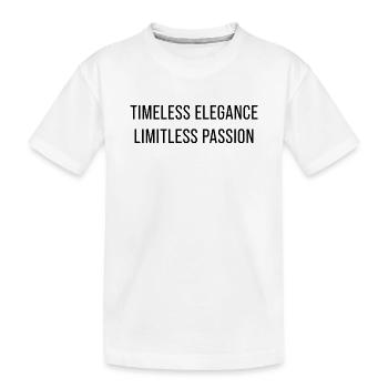 Élégance intemporelle. Passion illimitée. - T-shirt bio Premium Enfant - blanc - Devant