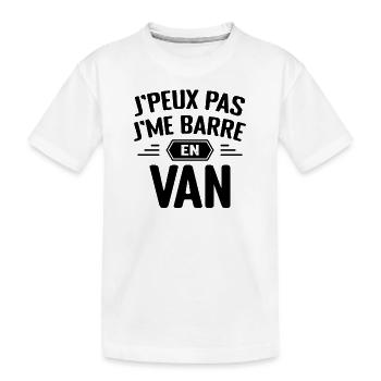 J'peux Pas J'me Barre en Van Cadeau Anniversaire - T-shirt bio Premium Enfant - blanc - Devant