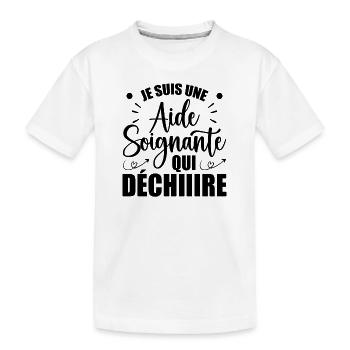 Aide Soignante Humour Aides Soignants - T-shirt bio Premium Enfant - blanc - Devant