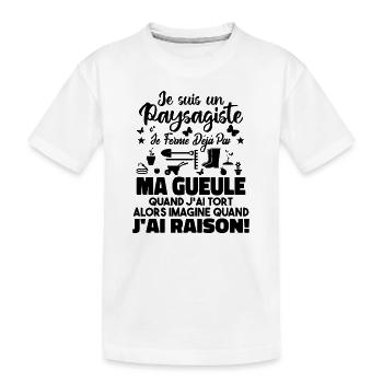 Paysagiste Paysagisme Paysagiste Aménagement - T-shirt bio Premium Enfant - blanc - Devant