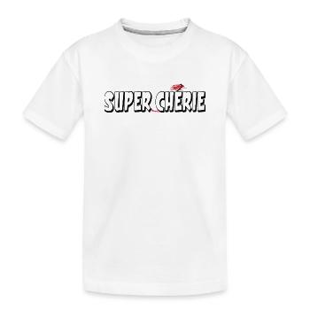 SUPER-LIEBLING - Kinder Premium Bio T-Shirt - Weiß - Vorne