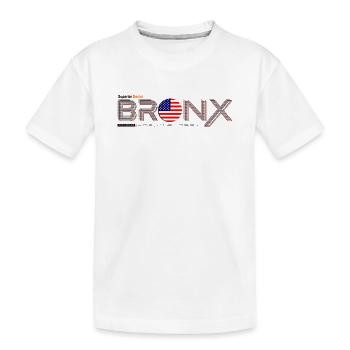 T-shirt à motif drapeau américain du Bronx - T-shirt bio Premium Enfant - blanc - Devant