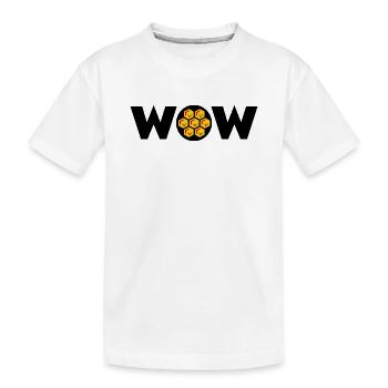 Süße freudige Überraschung Waben-Typografie - Kinder Premium Bio T-Shirt - Weiß - Vorne