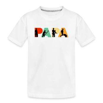 Ouvrier du bâtiment Papa Silhouette Père - T-shirt bio Premium Enfant - blanc - Devant