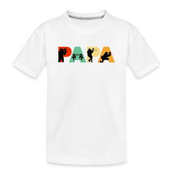 Paintball Papa Retro Silhouette Sport Design - T-shirt bio Premium Enfant - blanc - Devant