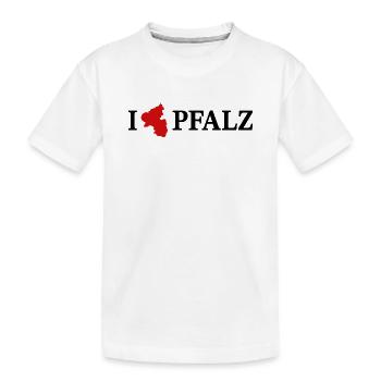 I love Pfalz Rheinland Pfalz - Kinder Premium Bio T-Shirt - Weiß - Vorne