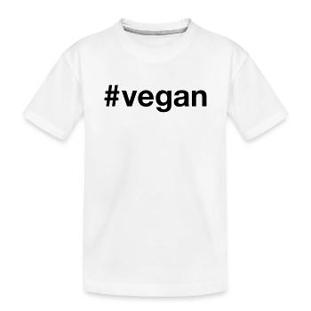VEGAN Hashtag Veganer Vege - T-shirt bio Premium Enfant - blanc - Devant