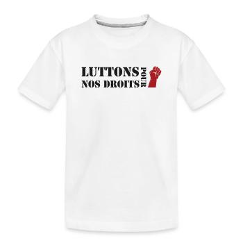 Luttons pour nos Droits ! - T-shirt bio Premium Enfant - blanc - Devant
