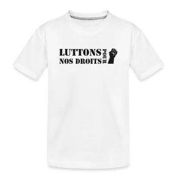 Luttons pour nos Droits ! - T-shirt bio Premium Enfant - blanc - Devant