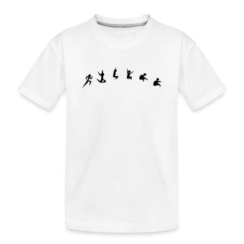 long jump - Kids' Premium Organic T-Shirt - white - Front
