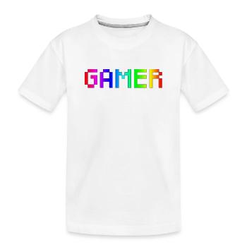 Spieler - Kinder Premium Bio T-Shirt - Weiß - Vorne