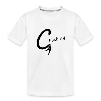Climbing Klettern Gipfel Bergsteiger - Kinder Premium Bio T-Shirt - Weiß - Vorne