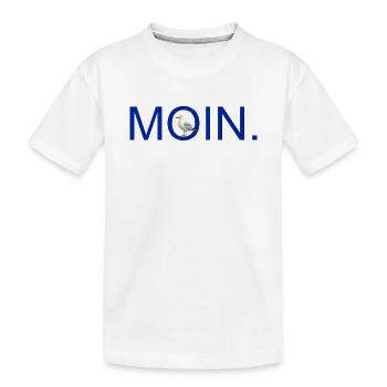MOIN. mit Möve - Kinder Premium Bio T-Shirt - Weiß - Vorne