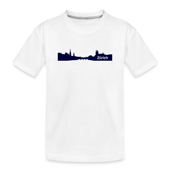 Zürich City Stadt Design - Alpha - Geschenkidee - Kinder Premium Bio T-Shirt - Weiß - Vorne