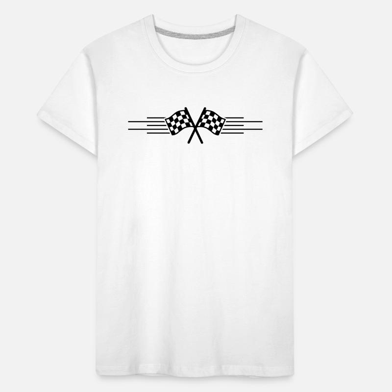 Course de drapeaux de course T-shirt bio Premium Enfant