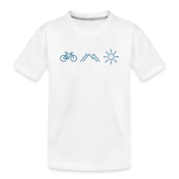 Soleil des montagnes cyclables - T-shirt bio Premium Enfant - blanc - Devant