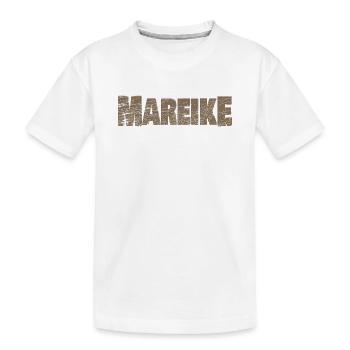 Vorname Mareike - Kinder Premium Bio T-Shirt - Weiß - Vorne