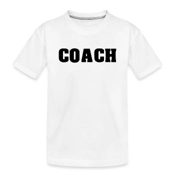 coach coaching - Kinder Premium Bio T-Shirt - Weiß - Vorne