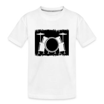Schlagzeug Schlagzeuger Geschenke - Kinder Premium Bio T-Shirt - Weiß - Vorne