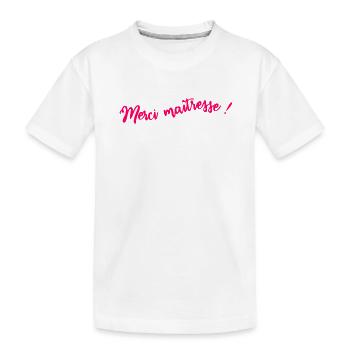 GELIEBTE. VIELEN DANK. DANKE HERRIN - Kinder Premium Bio T-Shirt - Weiß - Vorne