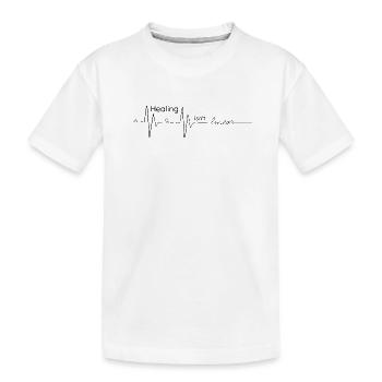 Die Heilung ist nicht linear – Kardiogramm - Kinder Premium Bio T-Shirt - Weiß - Vorne