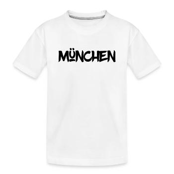 München - Bayern - Isar - Frauenkirche - Prater - Kinder Premium Bio T-Shirt - Weiß - Vorne